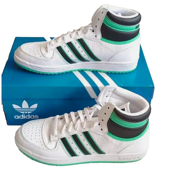 Adidas Top Ten RB Mens White Black Green Athletic Shoes (choose size) New
