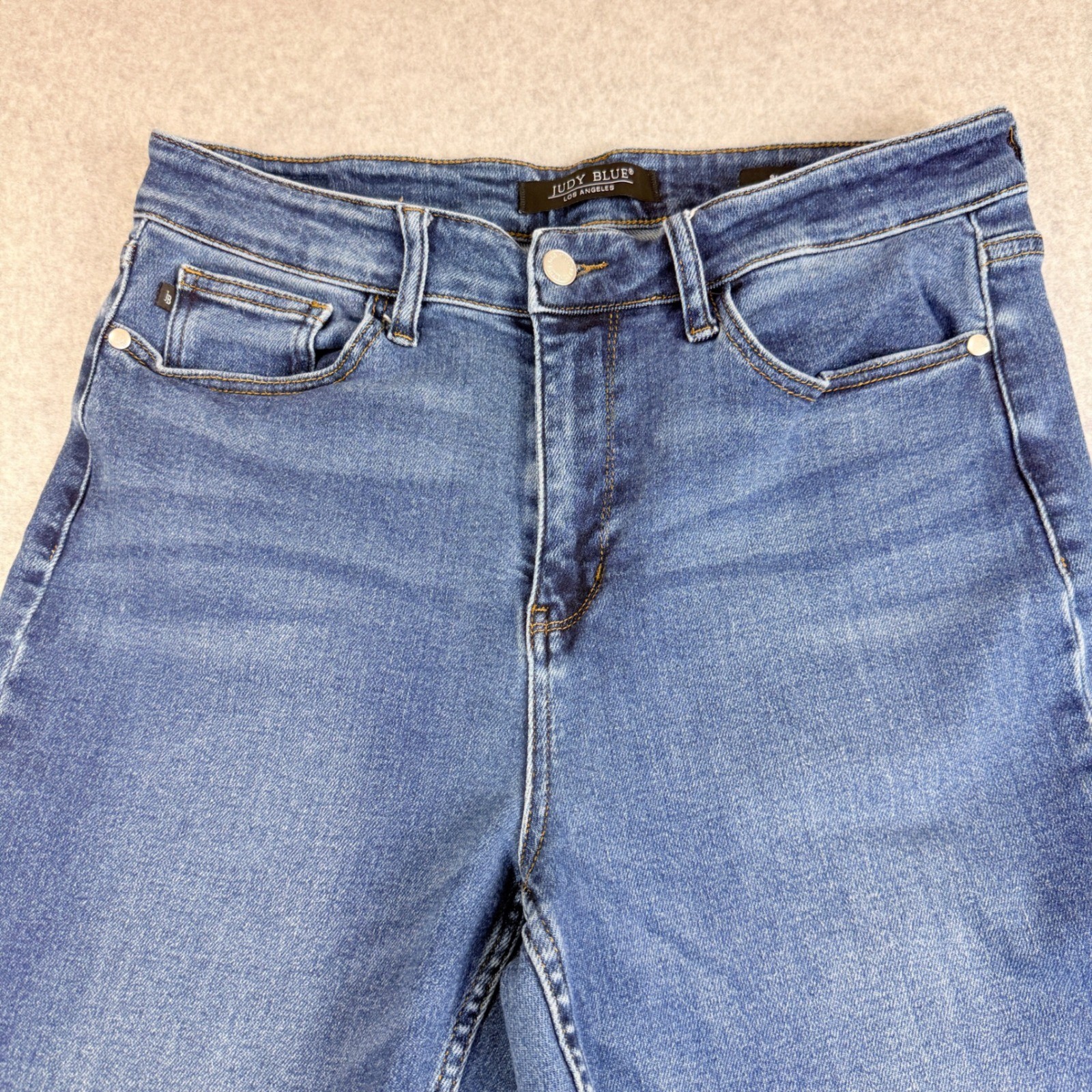 Judy Blue Slim Fit Jeans Womens 13/31 Blue Excellent Raw Hem JB88704 High Rise