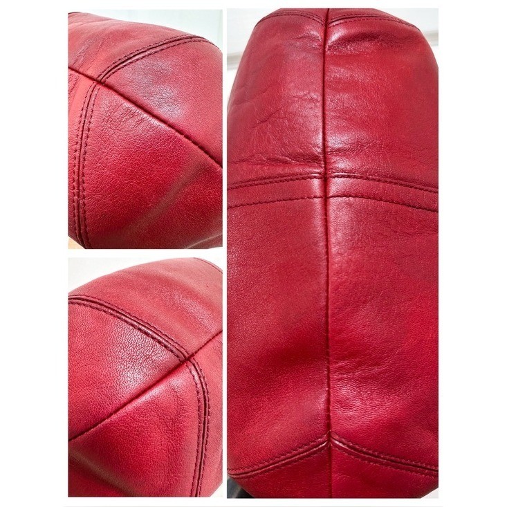 Coach Ergo Hobo Shoulder Bag Leather Red Vintage Y2K 9219