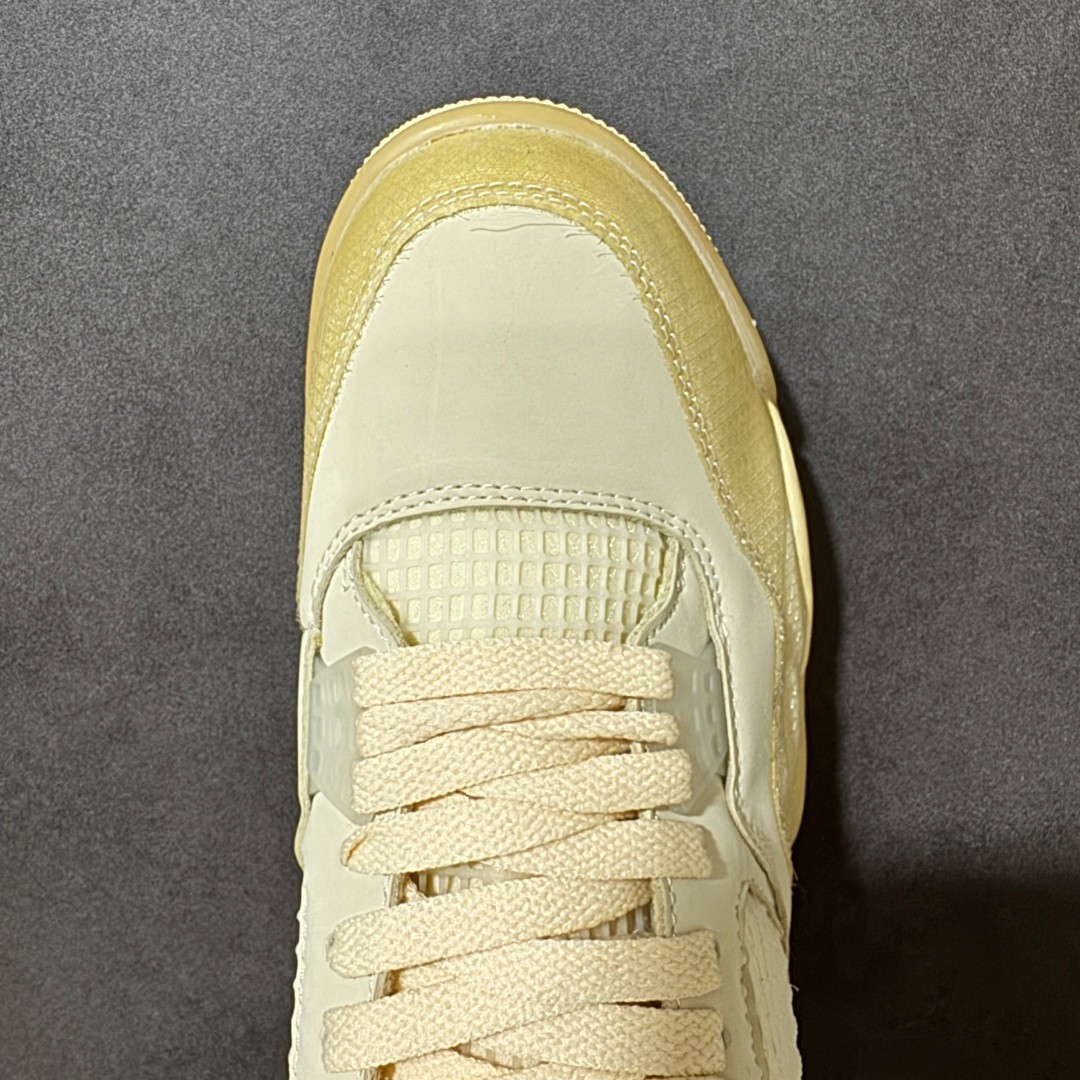 Jordan Air Jordan 4 Off-White Beige Men’s Retro Mid Top Sneakers