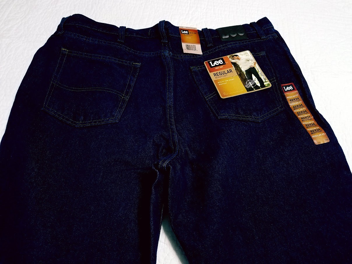 NEW LEE MENS REGULAR FIT BOOTCUT DENIM BLUE JEANS MANY SIZES AVAILABLE