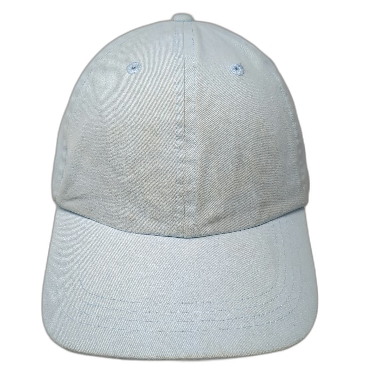 Blue Baseball Cap One Size Adjustable Blank Curved Brim Plain Solid Cotton Hat