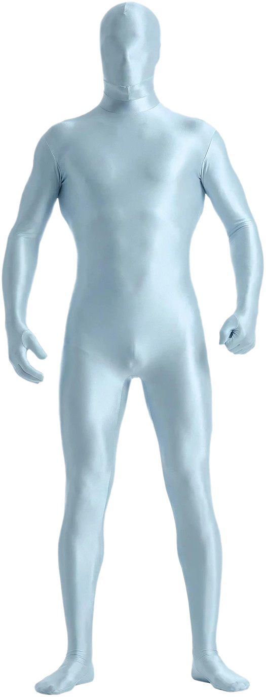 Men Satin Glossy Tracksuits One Piece Jumpsuits Cosplay Costume Zentai Bodysuits