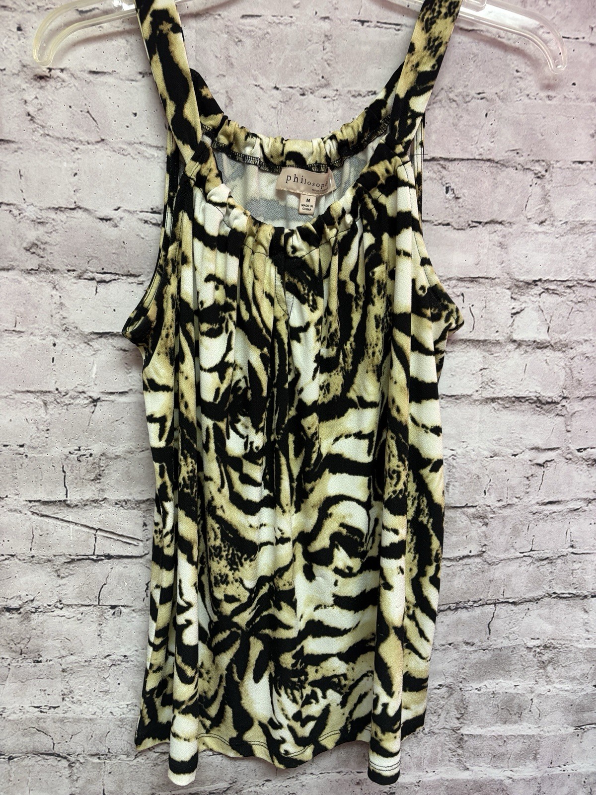 Philosophy Women’s Blouse Leopard Size Medium