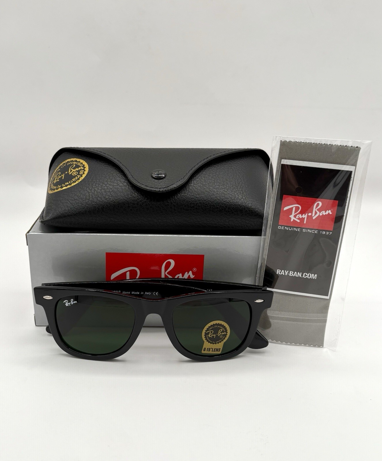 Ray-Ban RB2140 Wayfarer Classic Sunglasses Sunglass Black Frame Gray Lens 50mm
