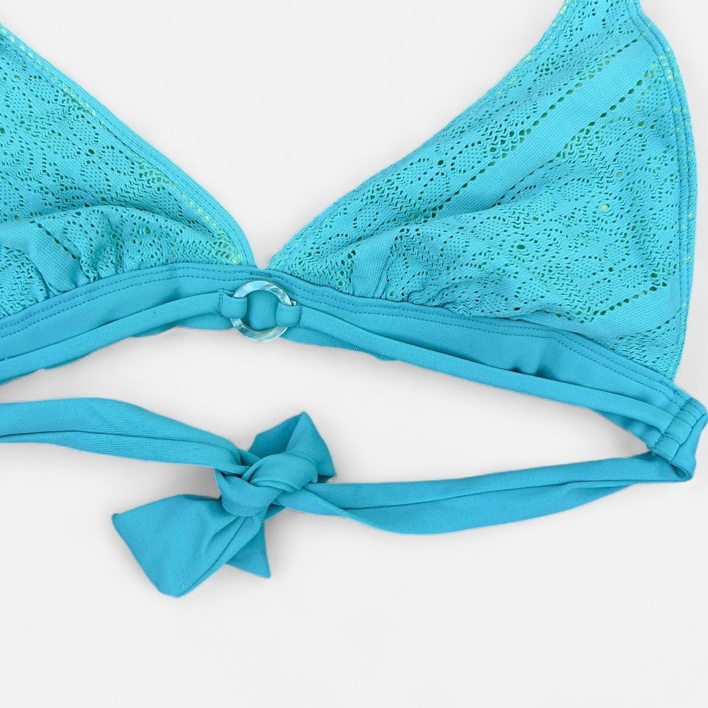 VM Y2K Turquoise Crochet Bikini Set