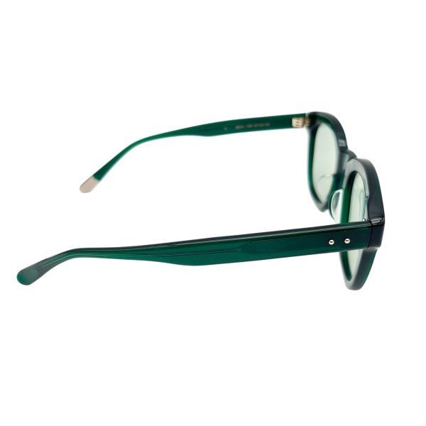 BLANC B0014 Clear Green Acetate Square Wellington Sunglasses Unisex 5.5in (11.6i