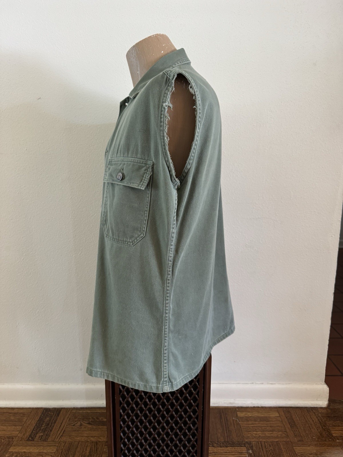 1950s Vtg Korean War US Army 13 Star Utility Shirt Military Punk Rock Skate 50s
