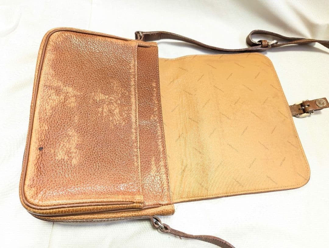 Courreges Brown Messenger Bag 9.8 inches