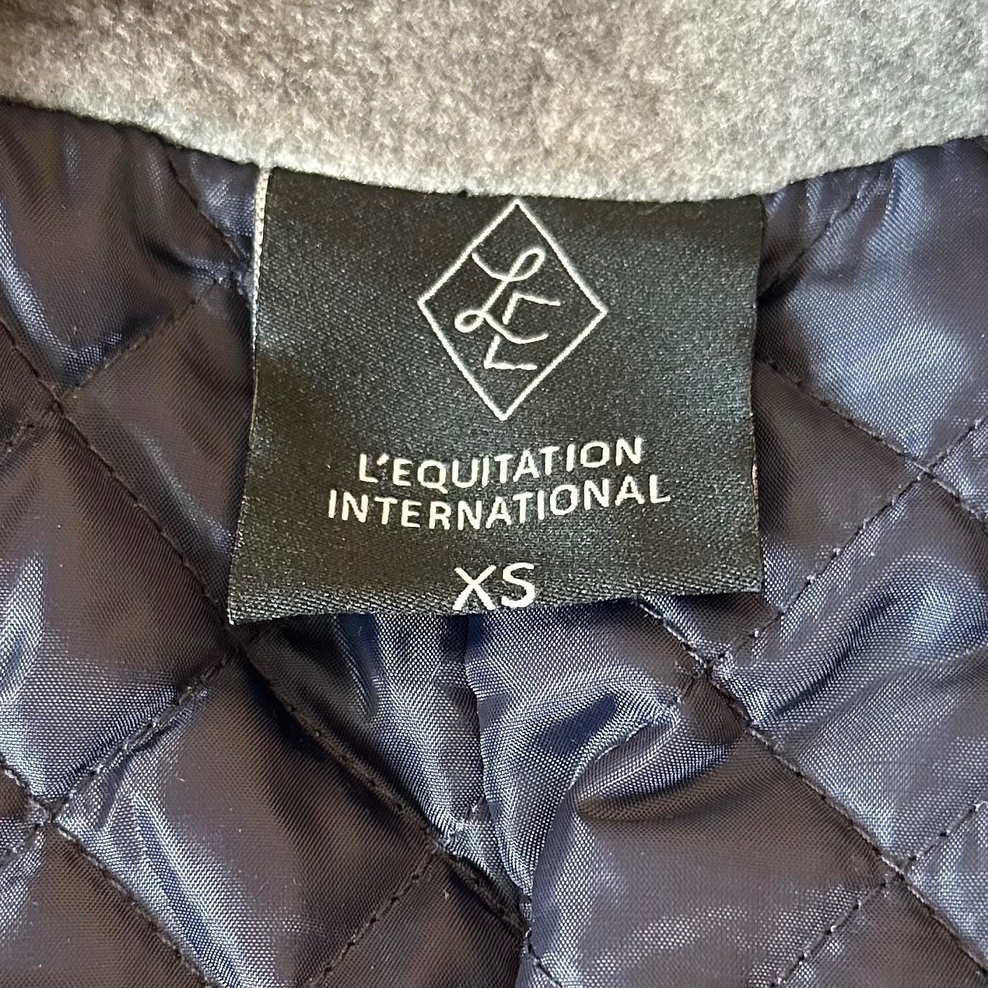 L’EQUITATION INTERNATIONAL Men’s Jacket Size XS Black Quilted Lined Equestrian