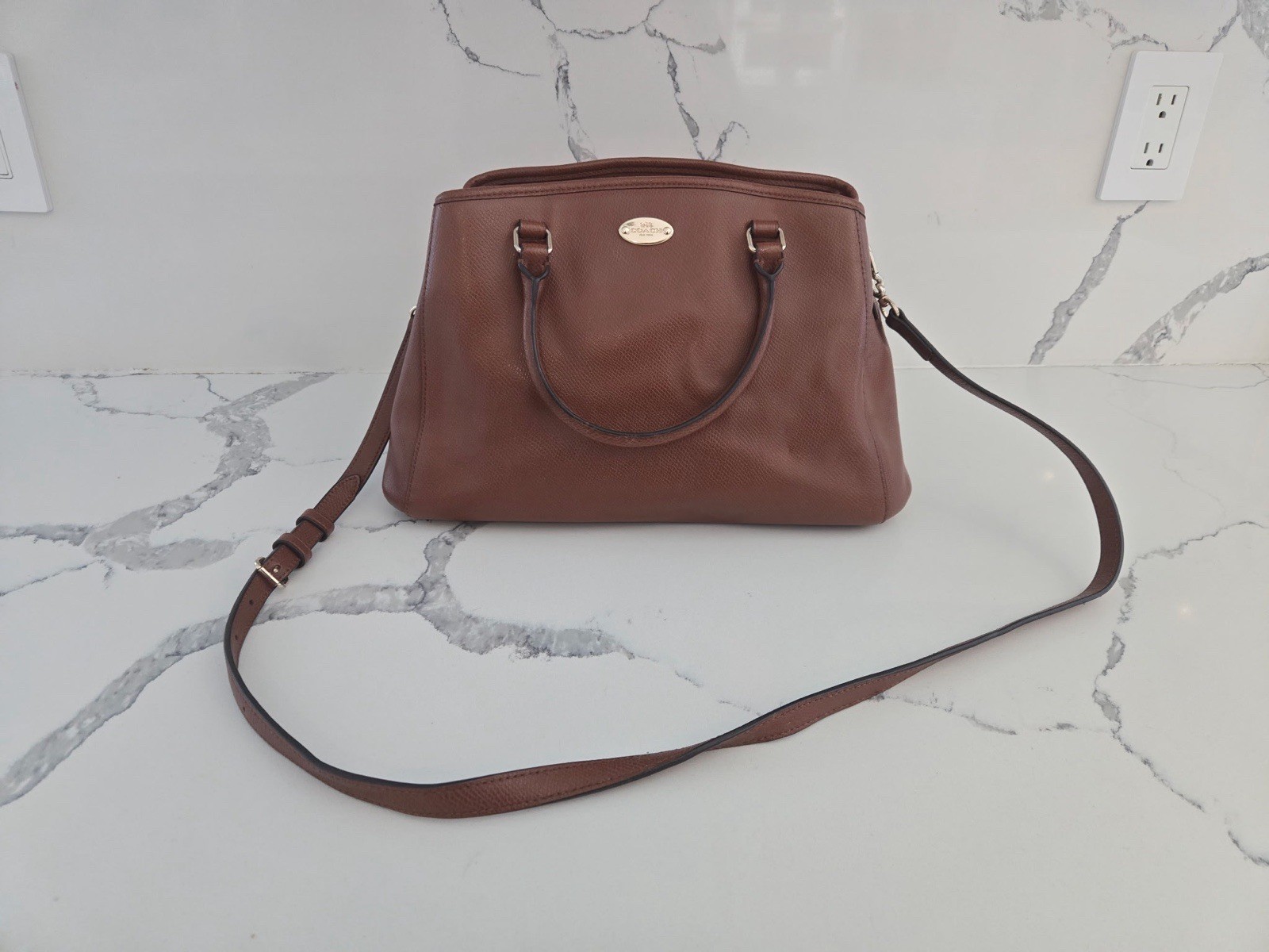 COACH Margot Carryall Satchel Saddle #F34607