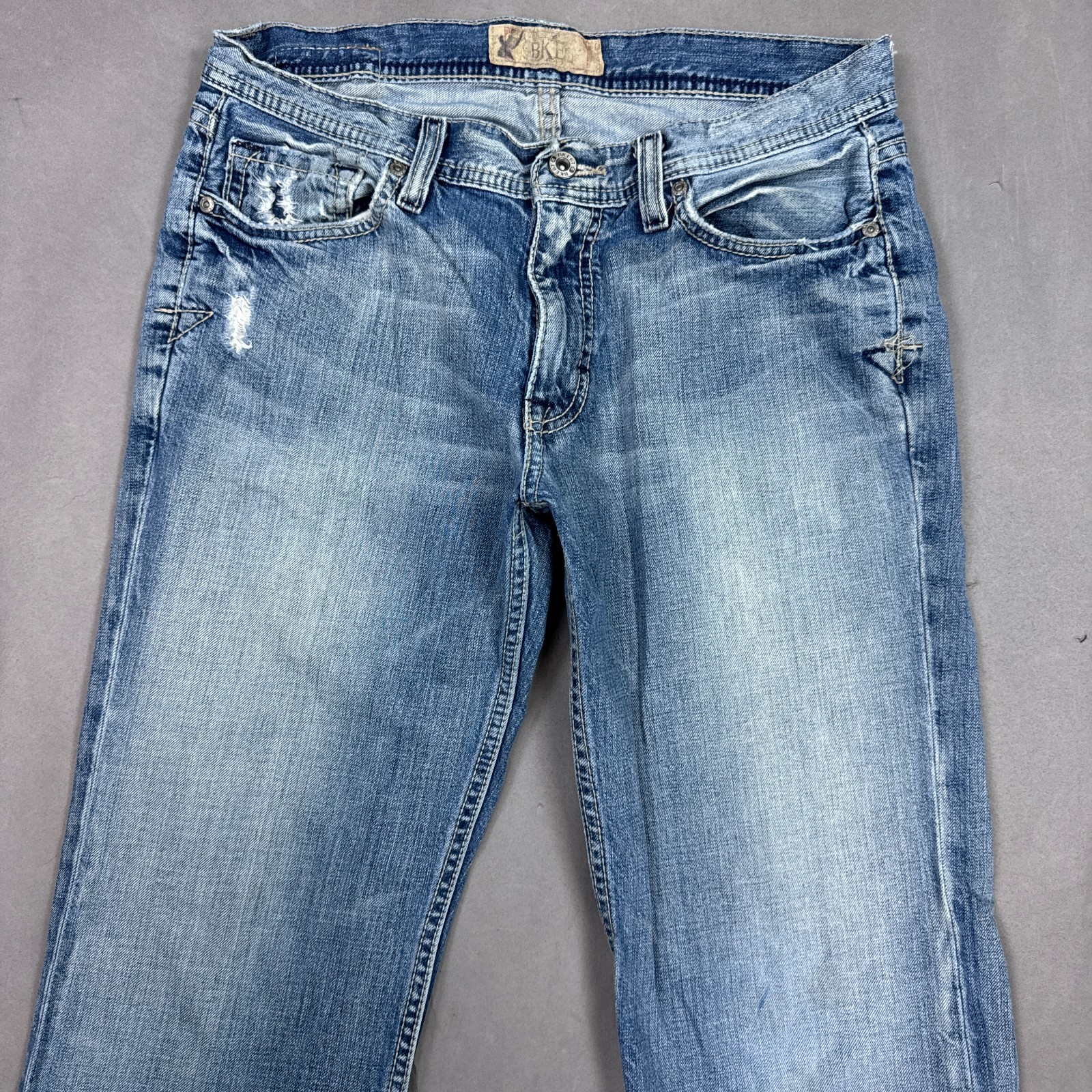 Buckle BKE Jeans Mens 30×32 Blue Cole Washed Out Denim Pants Thrashed Straight