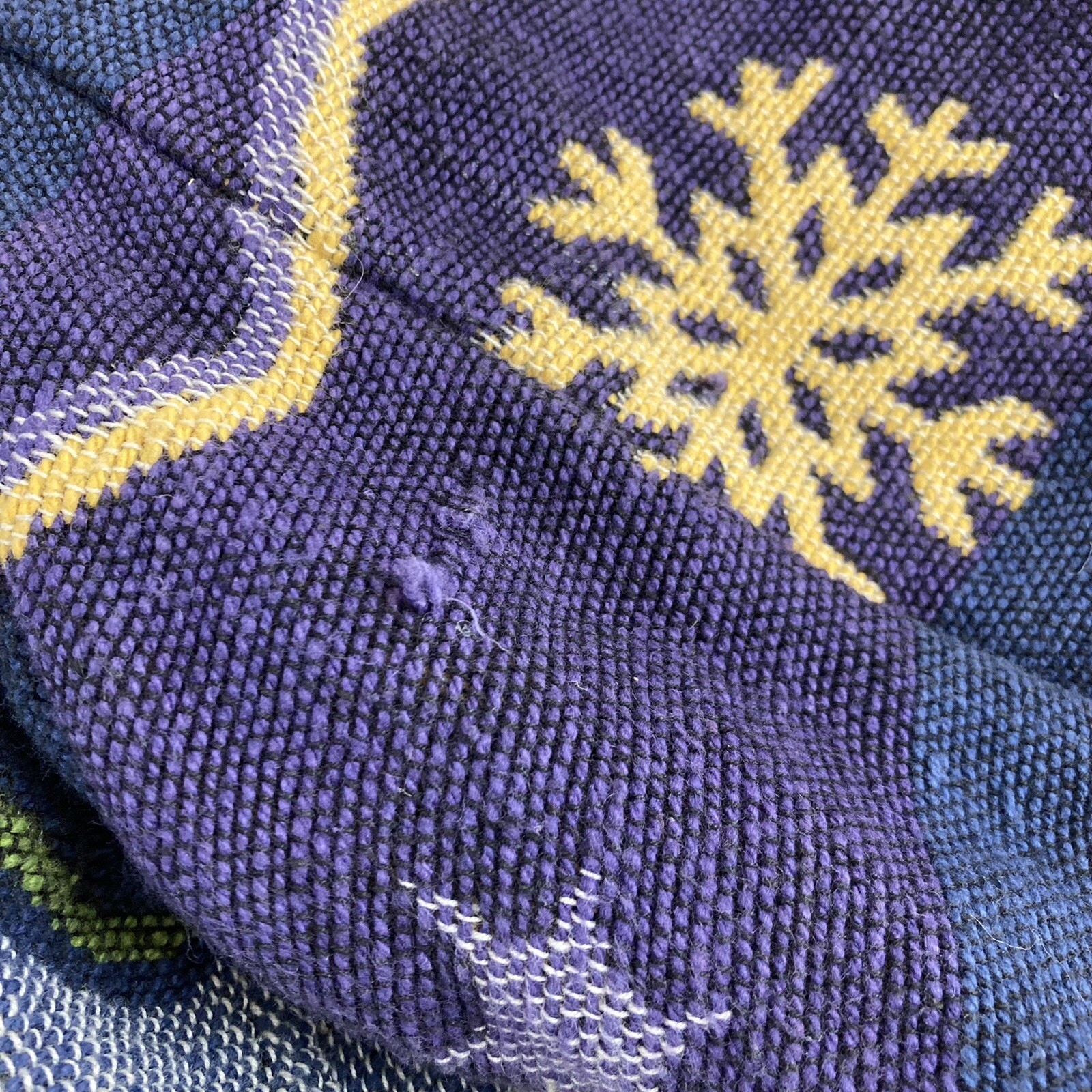 Flashback Snowflake Jacket Vintage Large Woven Western Blue Yellow Green Bolero