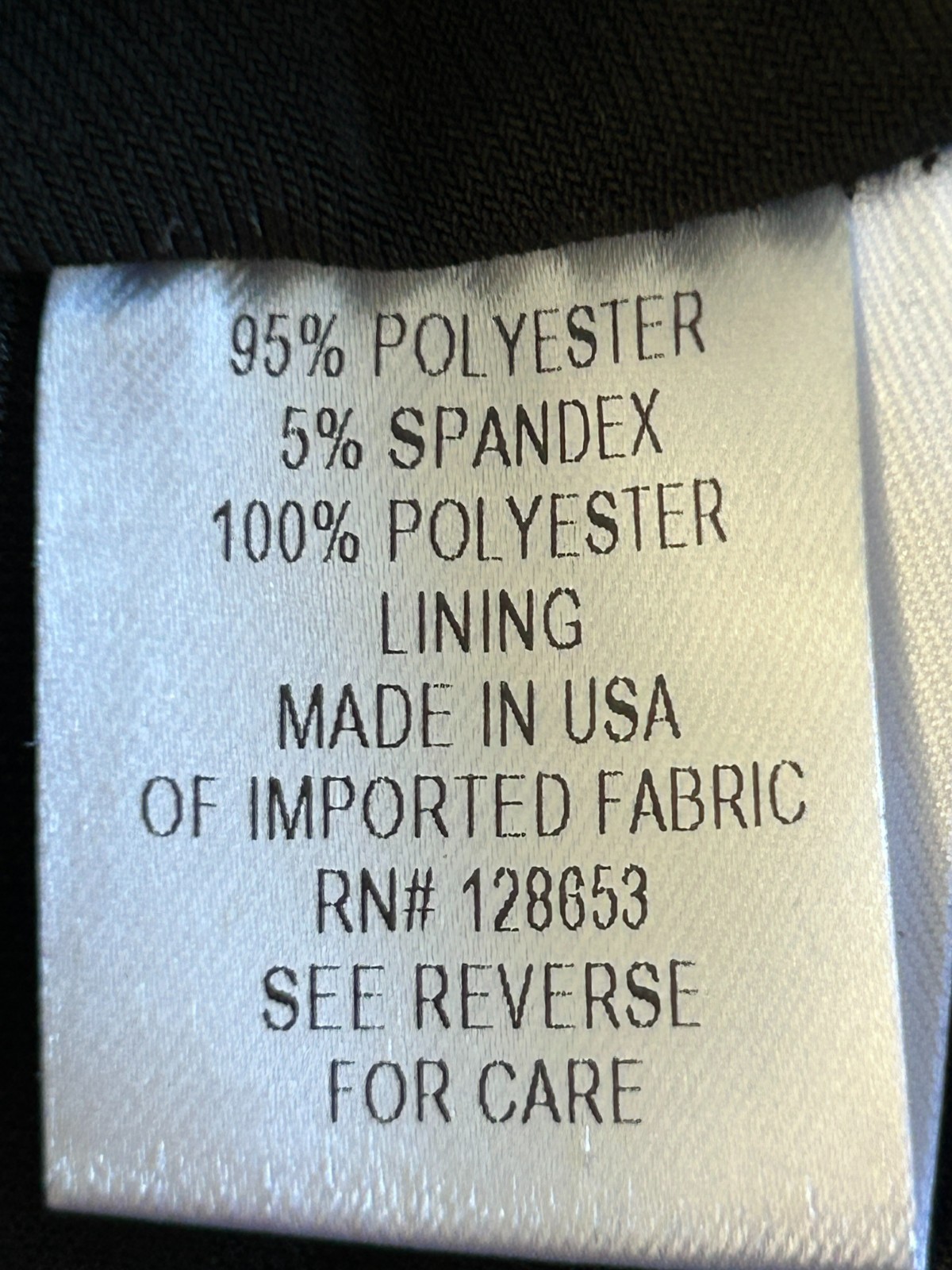 Woman’s Black Polyester Spandex Lined Jacket Established 1962 XL “Liquid Knit”