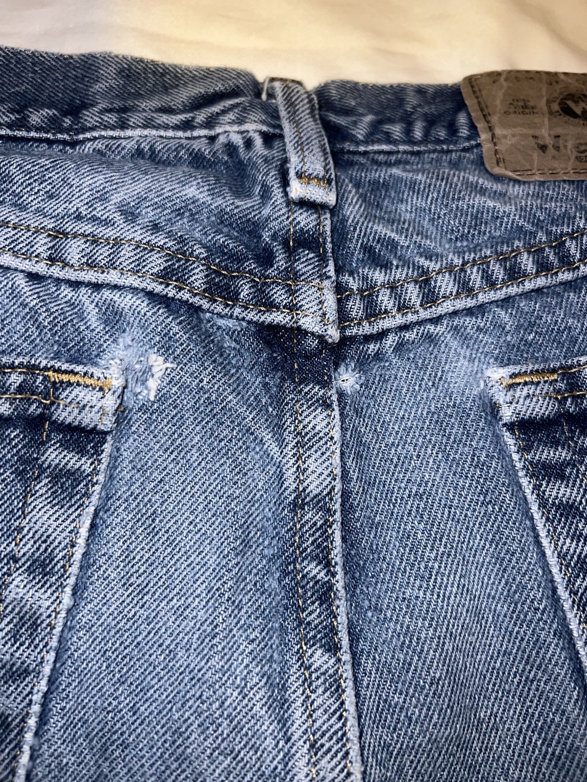 Vintage Wrangler USA Made Jeans Mens 33×32 Straight Leg Western Cowboy Denim Y2K