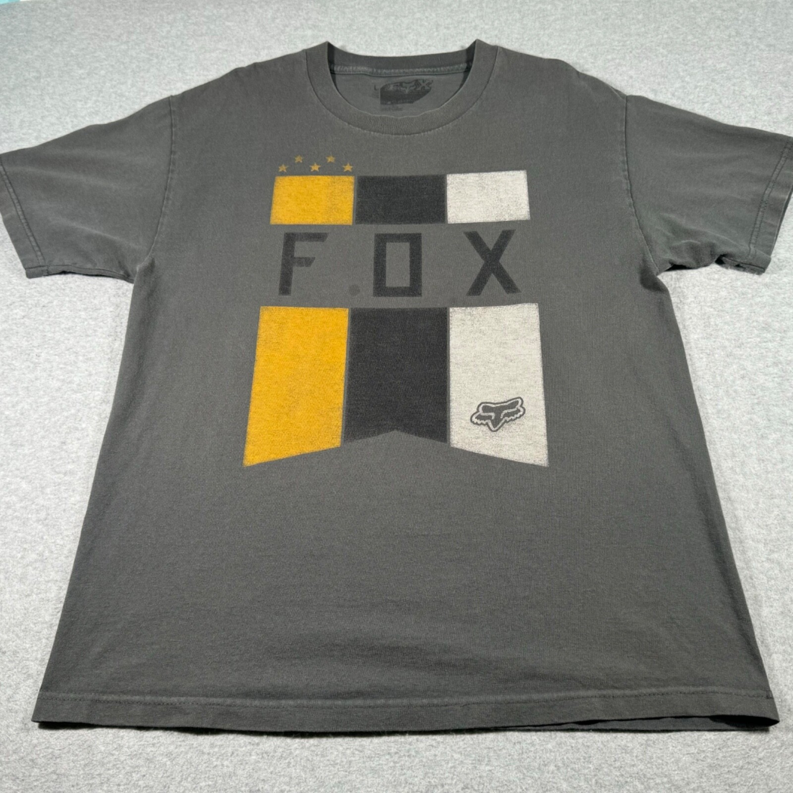 Fox Racing Shirt Adult Large Gray Motocross Mountain Bike Equipment Mens