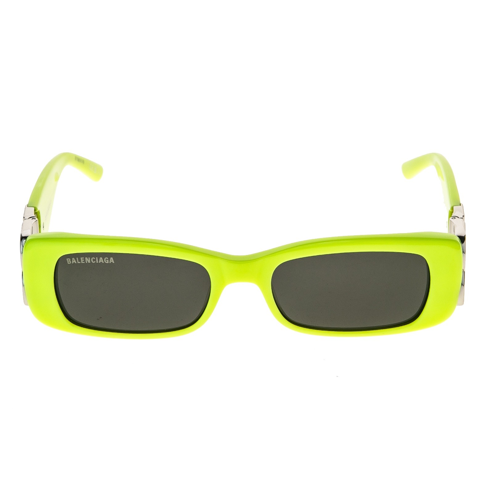 BALENCIAGA BB0096 DYNASTY 0096 Neon Fluo Yellow 008 Fashion BB Narrow Sunglasses