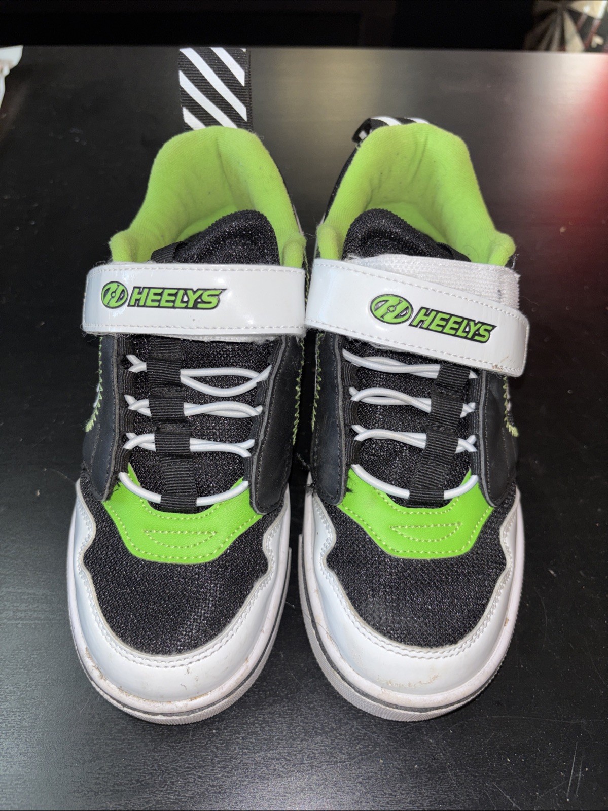 Heelys Kids’ Rocket x2 Shoes Black/White/Charcoal/Neon Green – HE100848K-BKWCNG,