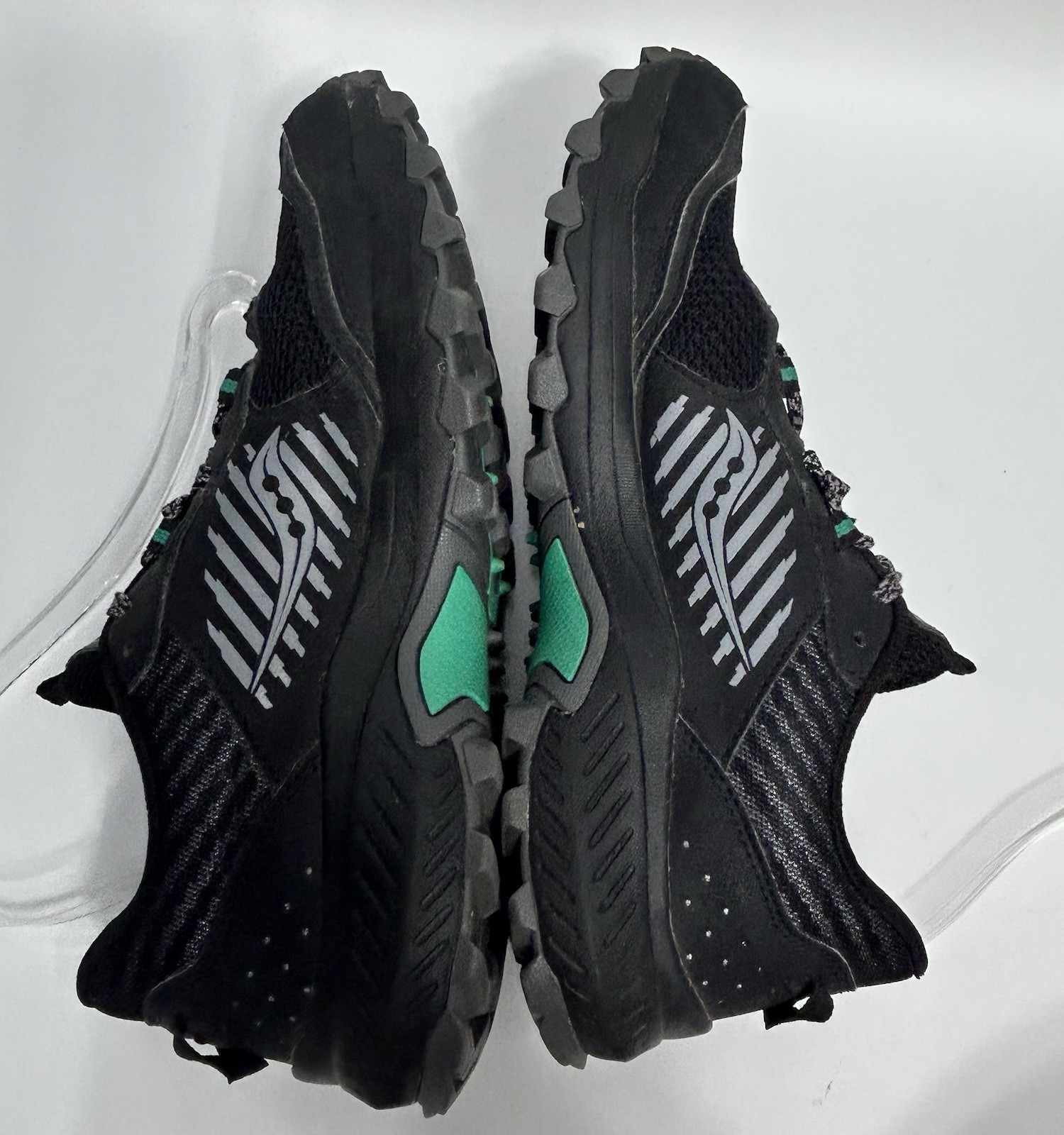 Saucony Excursion TR15 Trail Shoes Womens 9 Black Jade Running Walking Hiking