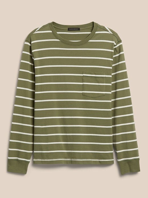 BANANA REPUBLIC Authentic SUPIMA® Long-Sleeve T-Shirt #801197