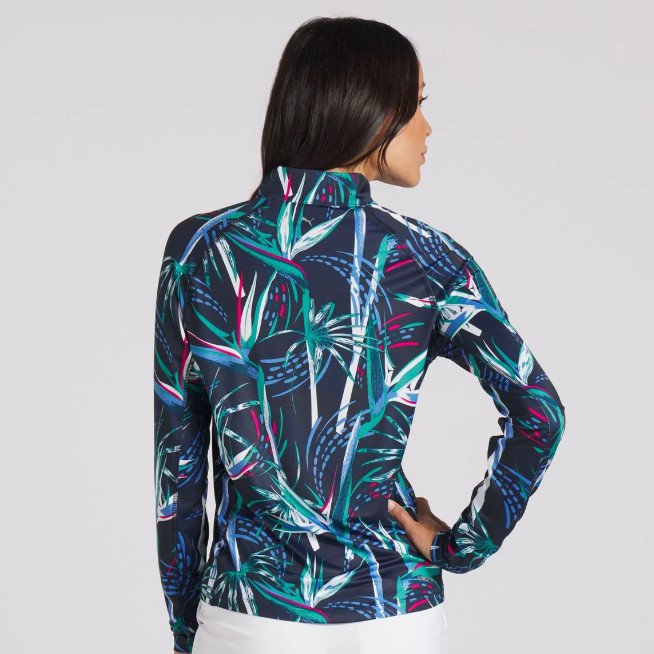 NWT Puma Womens UV Paradise 1/4 Zip Pullover Jacket XS S L XL 2XL Navy Floral A1