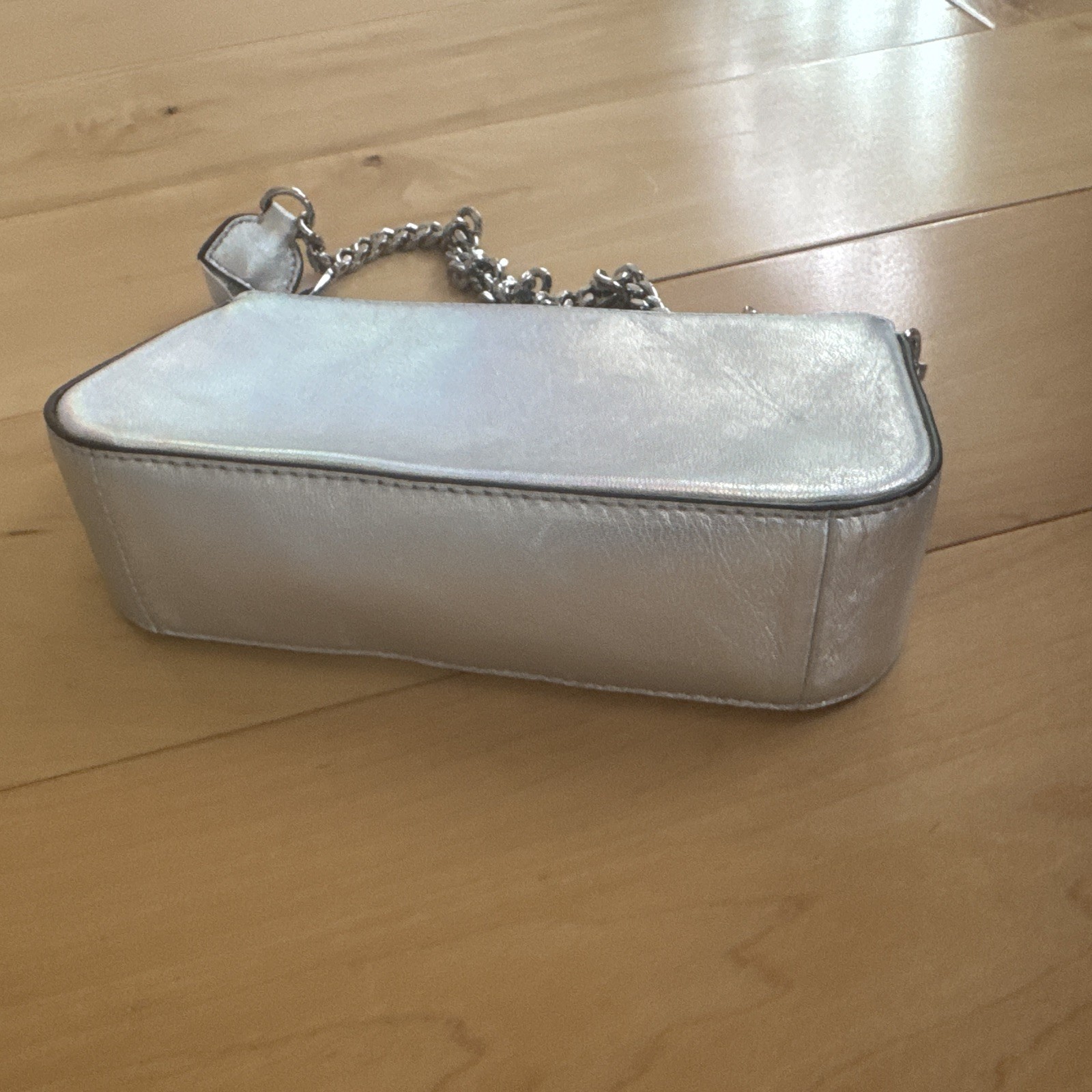 MICHAEL KORS Jet Set Chain MD Zip Saffiano Leather Pouchette bag