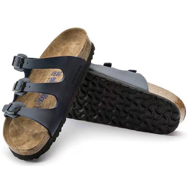 Birkenstock Florida Blue Birko-Flor Women’s Sandals Soft Footbed Wide Size