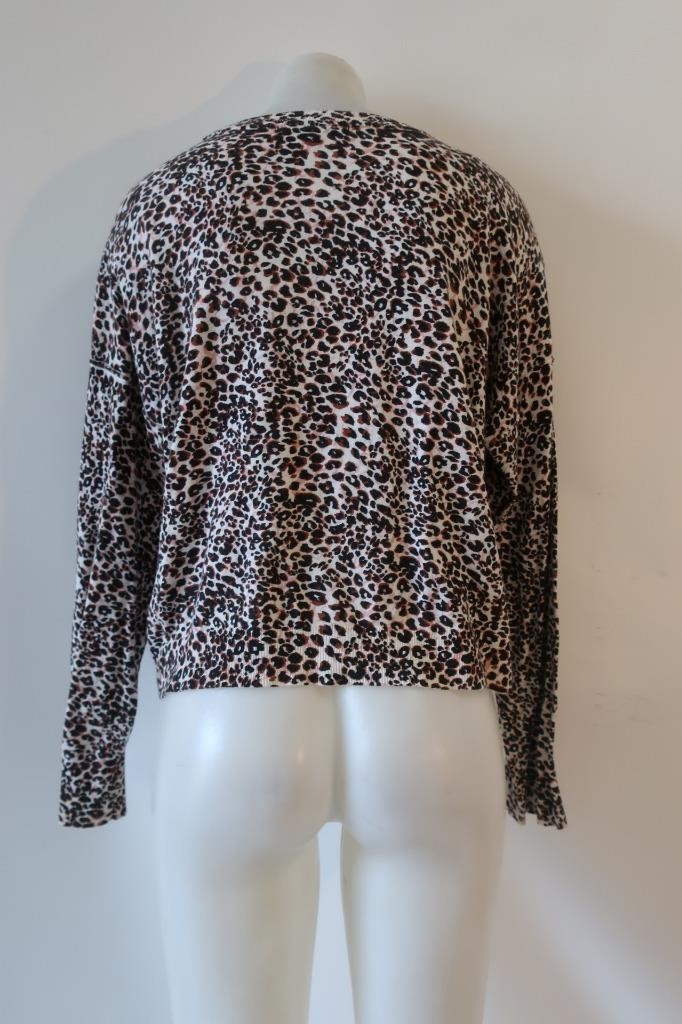 Womens Sanctuary (Item-806) White Black Pink Animal Print Sweater L