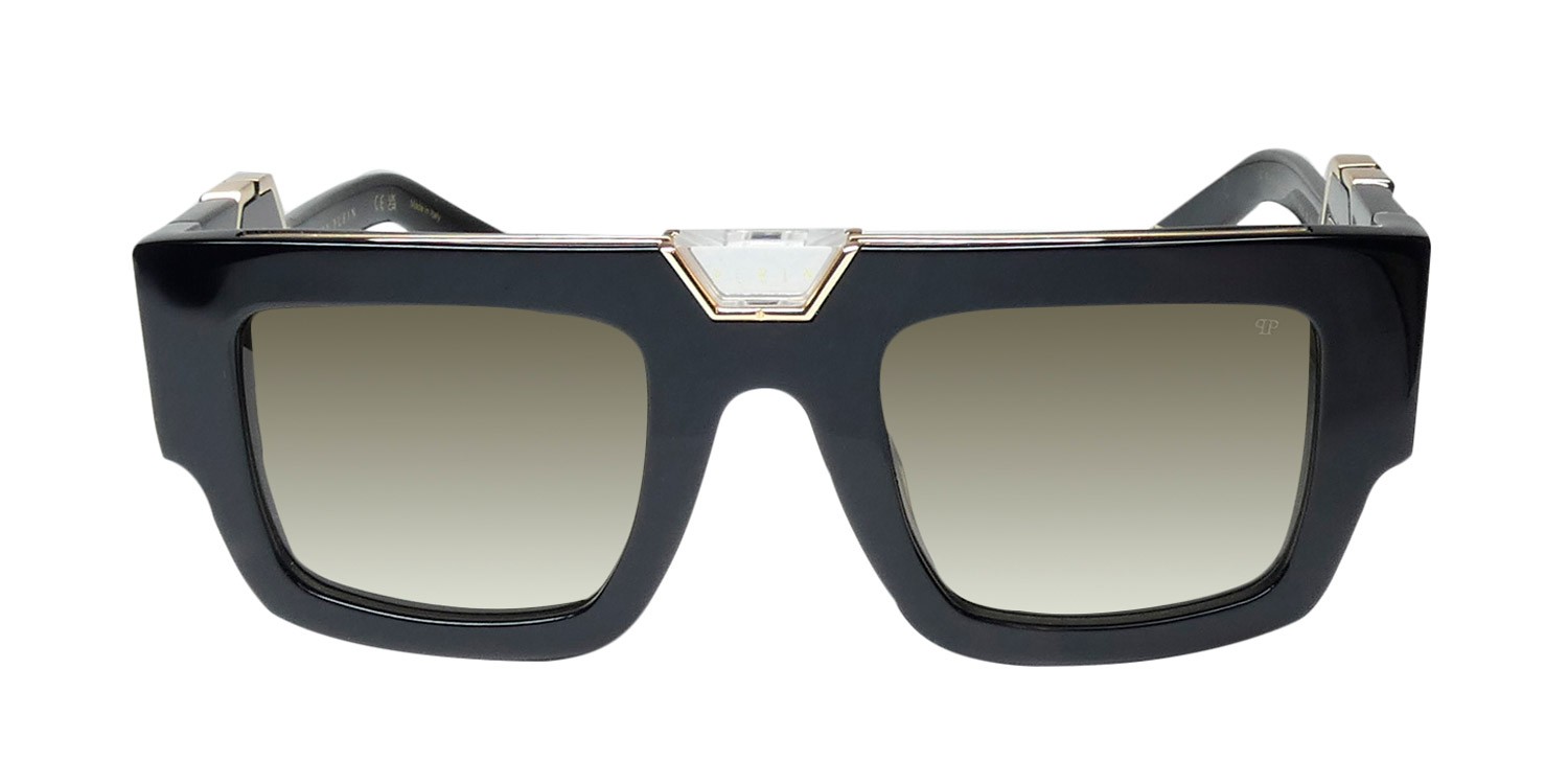 NEW PHILIPP PLEIN SPP092 PLEIN GLOOM SUNGLASSES 50-25-145 PLASTIC 0700 ITALY