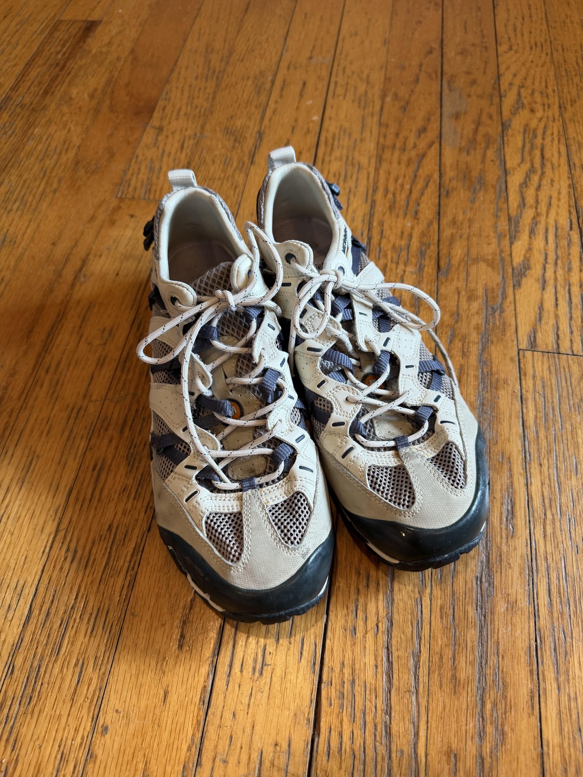 Merrell Shoes Mens Size 8 Beige Mesh Continuum Vibram Hiking Trail Sneakers