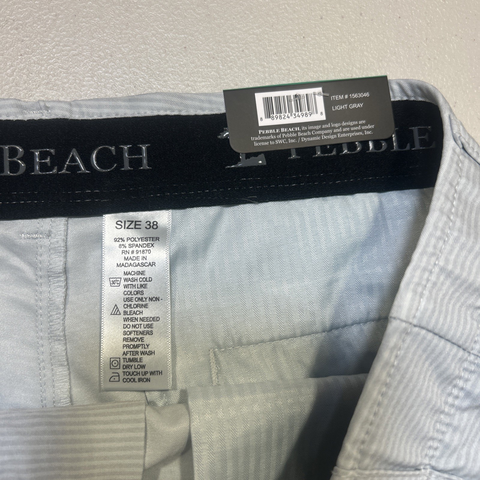 Pebble Beach Mens Dry Luxe Performance Flat Front Golf Shorts | NWT 38