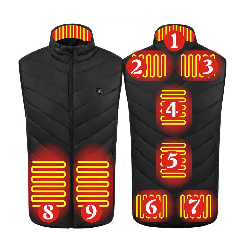 USB Motorcycle Heating Jacket Thermal Men Women’s Warm Vest Winter Self heated