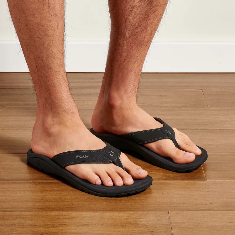 OluKai Ohana Sandals – Men’s – 11 / Black/Dark Shadow