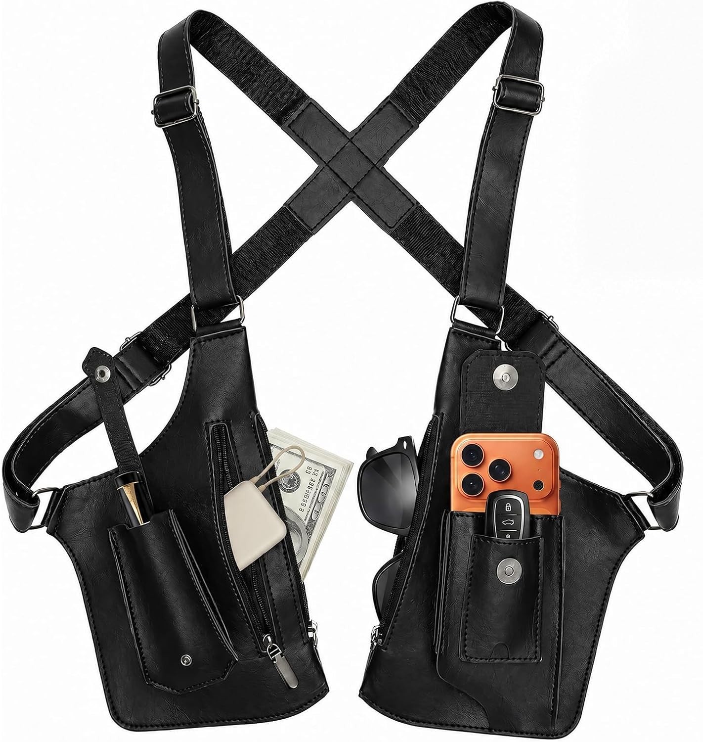 Underarm Anti-Theft Bag, Hidden Shoulder Holster, Double Storage Pouch, Phone