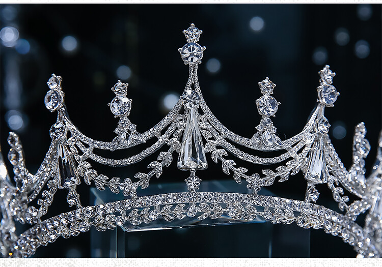 7cm Tall Large Full Crystal Tiara Crown Wedding Bridal Queen Princess Prom