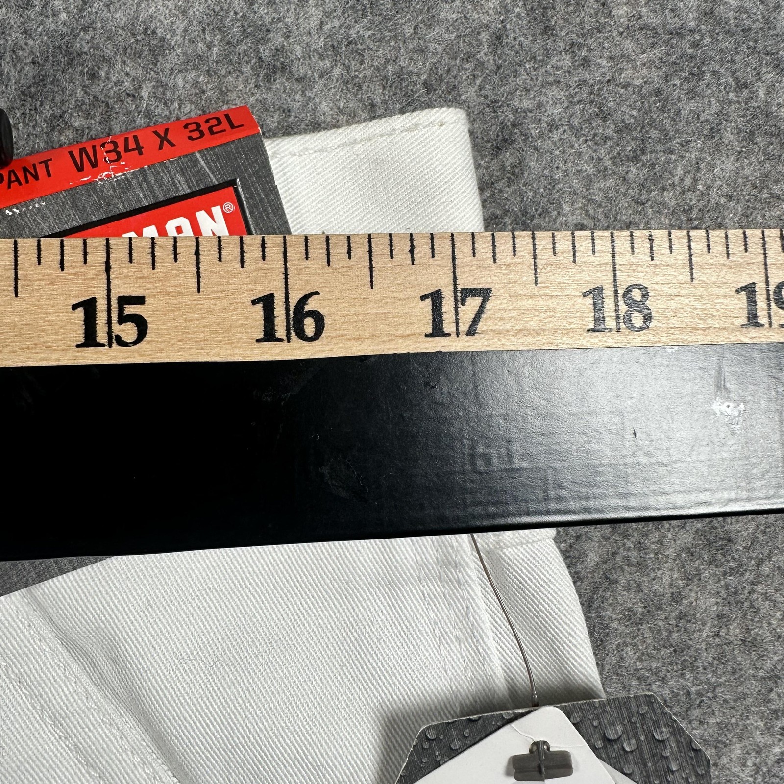 Craftsman Painter Pants Mens 34×32 White Teflon Canvas Work Carpenter Utility