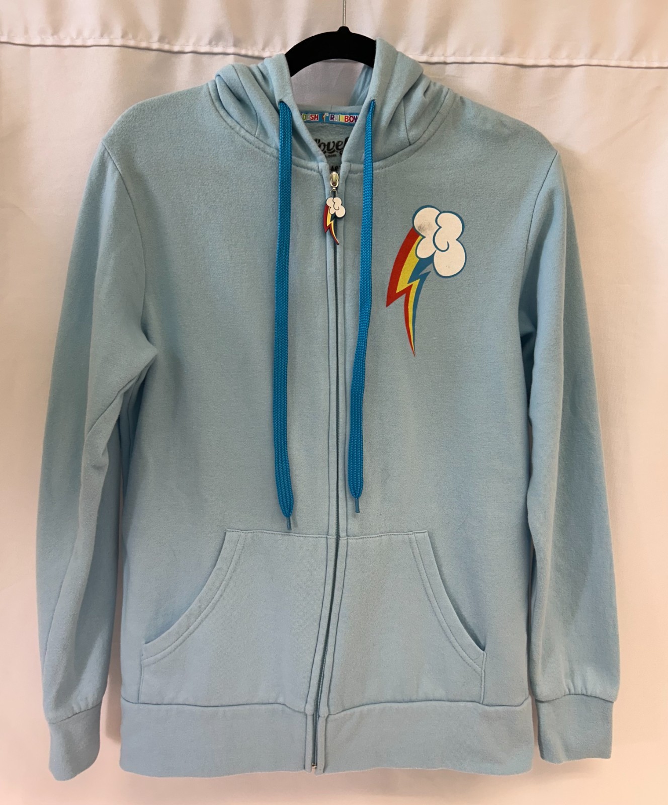 2012 WeLoveFine My Little Pony Rainbow Dash Hoodie MLP Size Small Unisex Brony