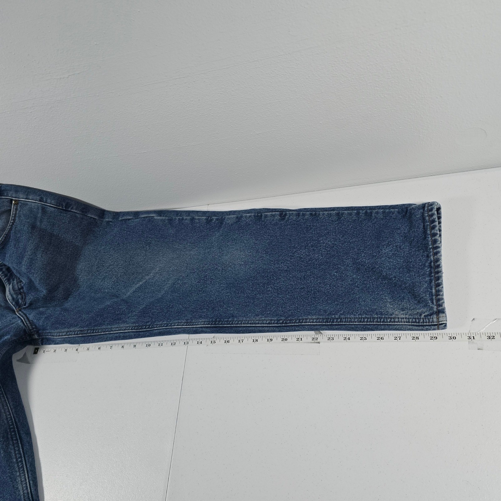 Carhartt B172 DST Flannel Lined Relaxed Fit Jeans Mens 31×30 Dark Stonewash Blue