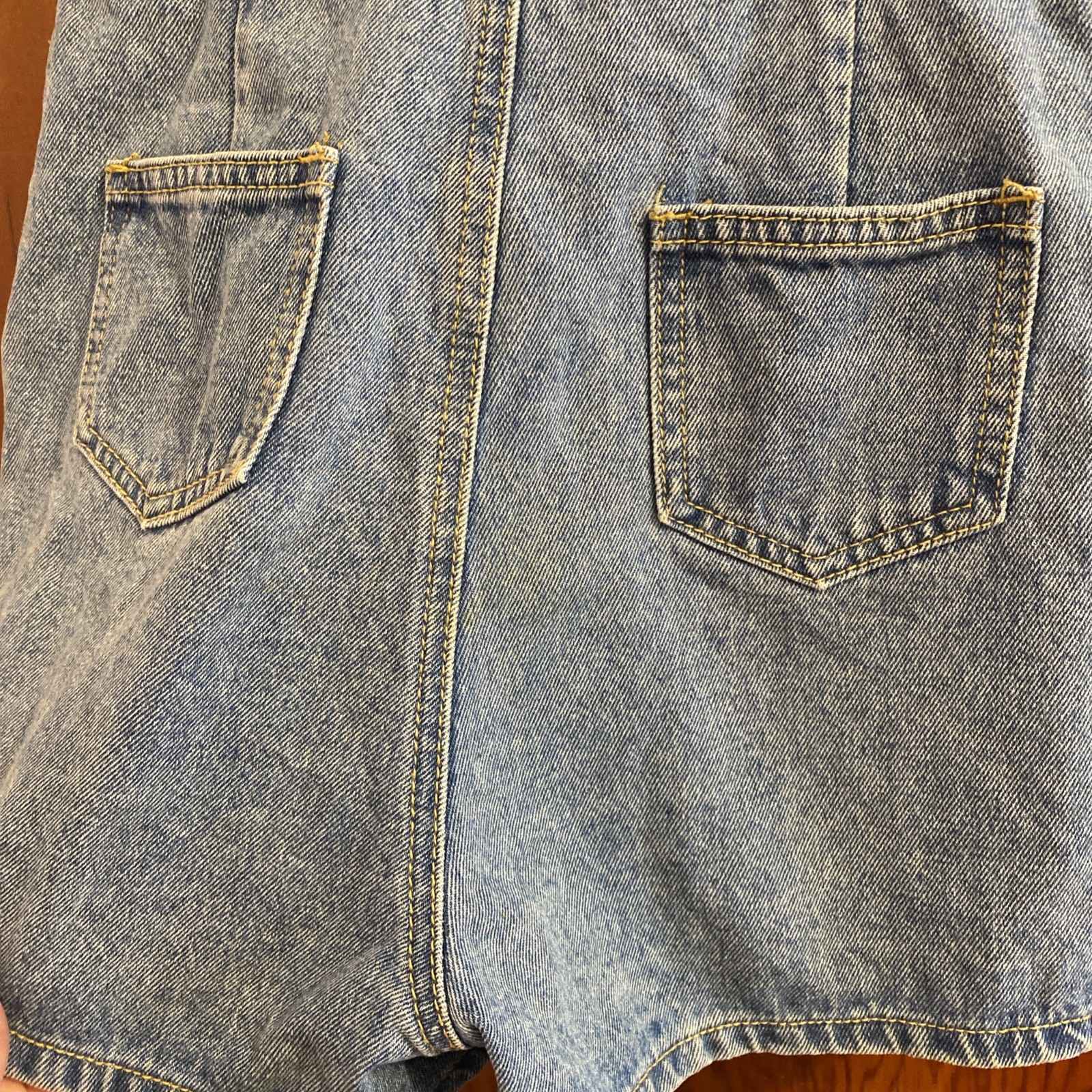 Lioness Romper Blue Denim Short Sleeve Western Look Button Front One Piece XS