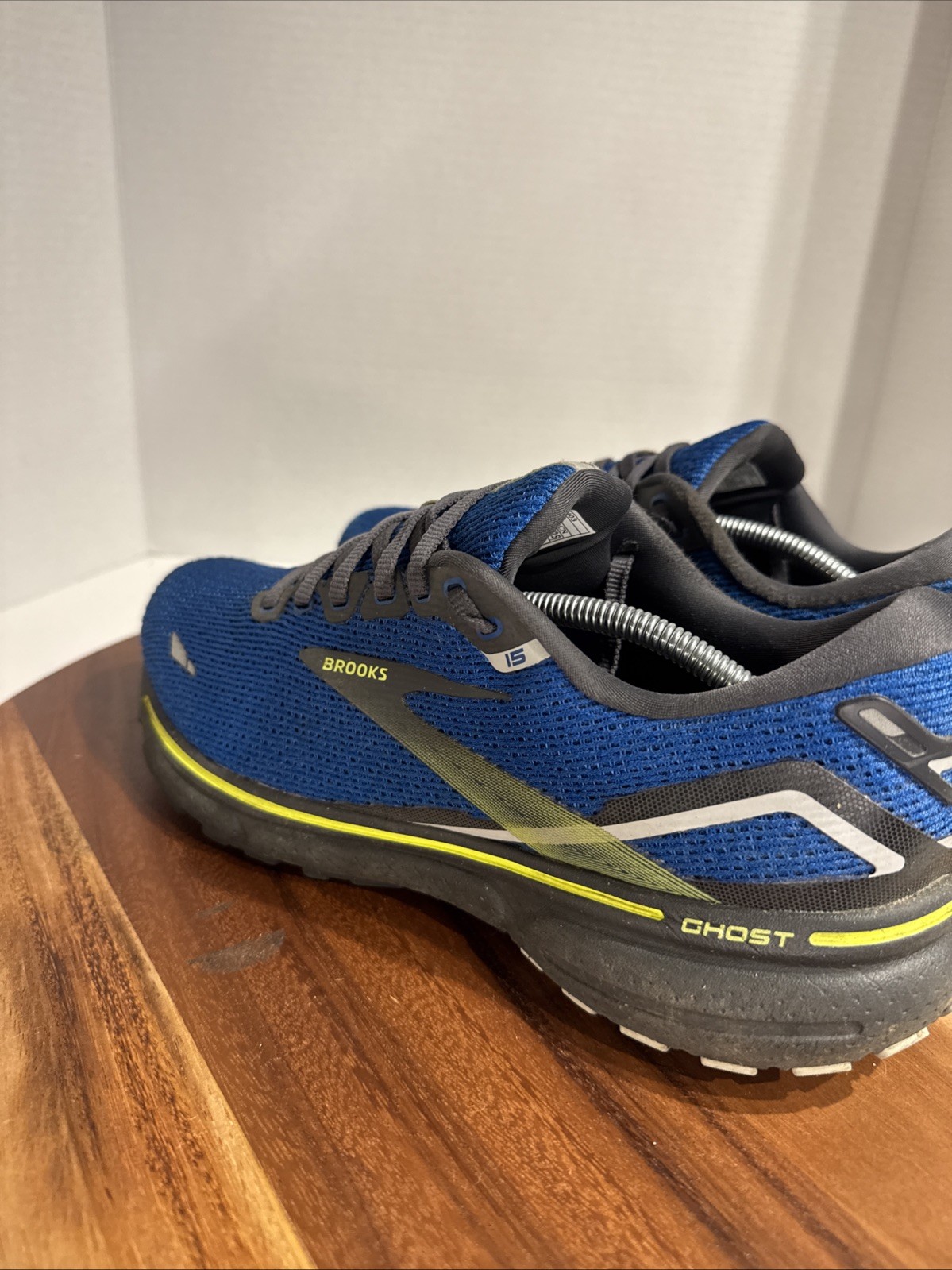Brooks Ghost 15 Running Shoes Blue Black Neon Yellow 1103931D403 Men’s Size 9.5