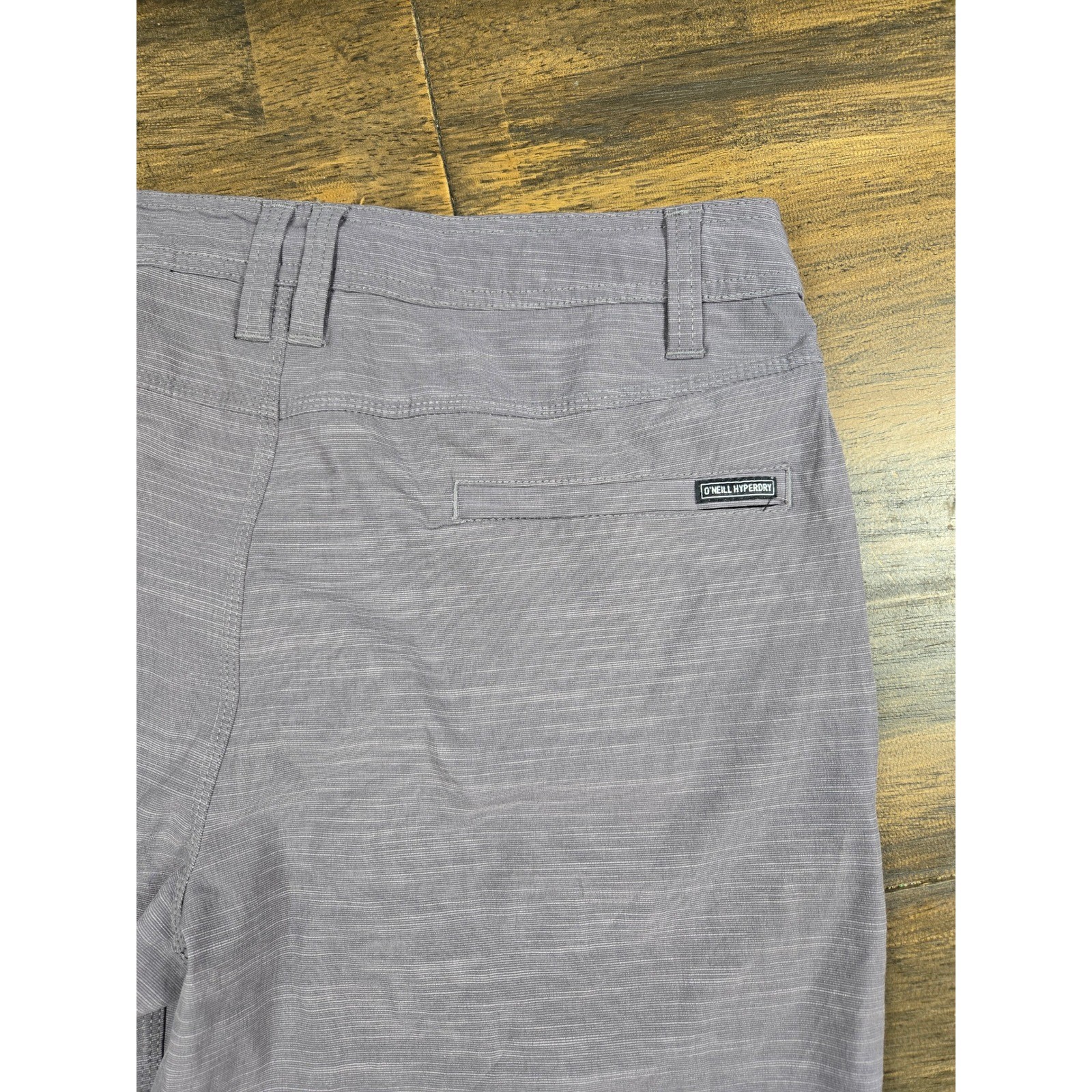 ONeill Hybrid Walk Shorts Mens 30 Purple Grey Slub Stretch Quick Dry Boardshorts
