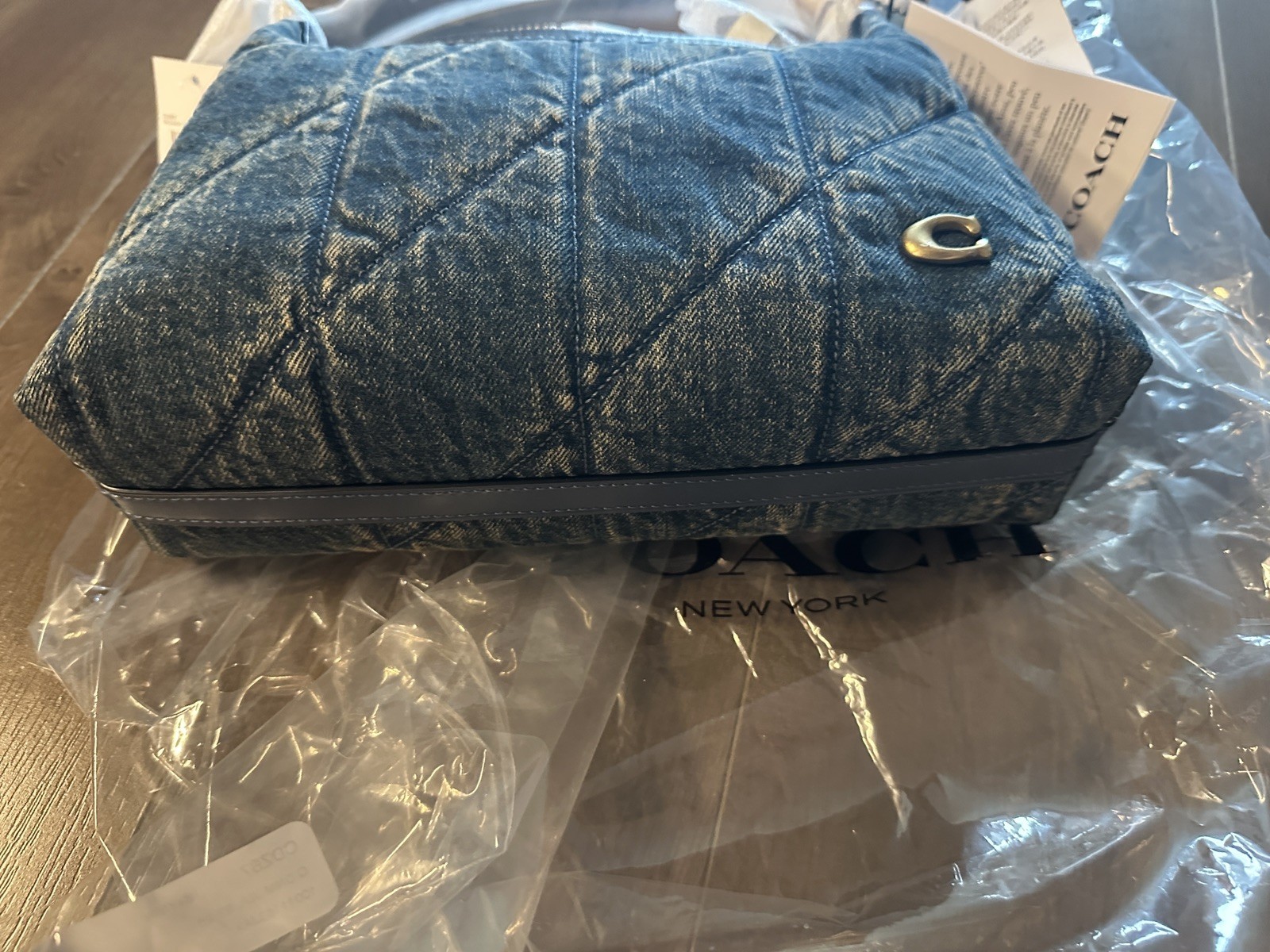 Authentic NWT Coach Juliet 25 Denim Shoulder Bag
