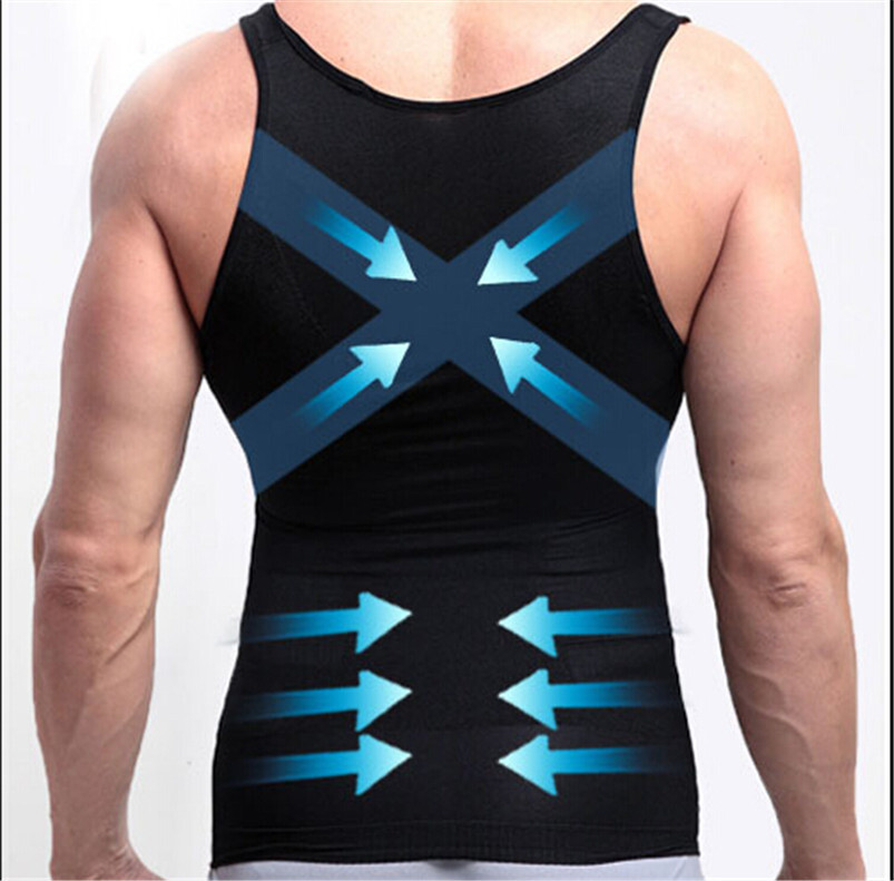 4 Pack Men Slim Body Shaper Vest Gynecomastia Compression Tummy Control Shirts