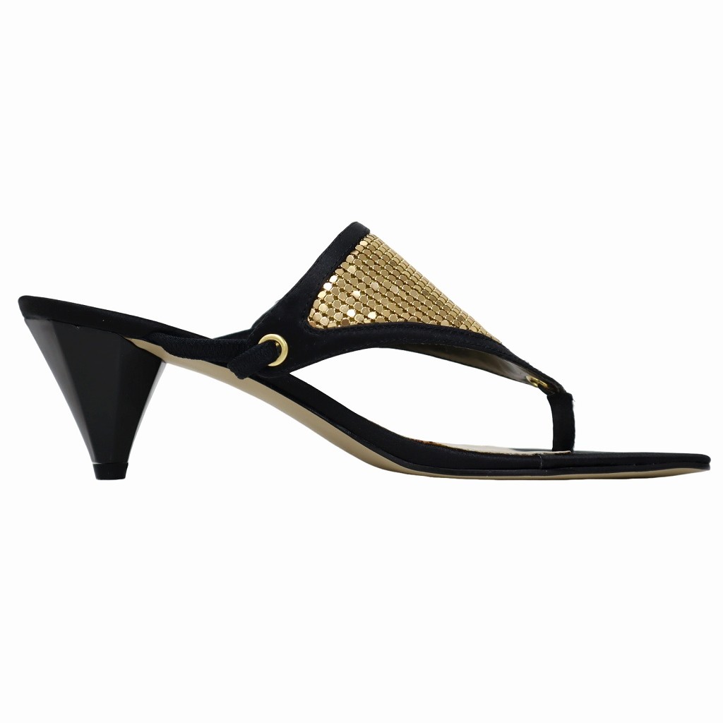 Nine West Sequin Sandals Women’s 6M (23cm/9.06in) Gold/Black AB Condition
