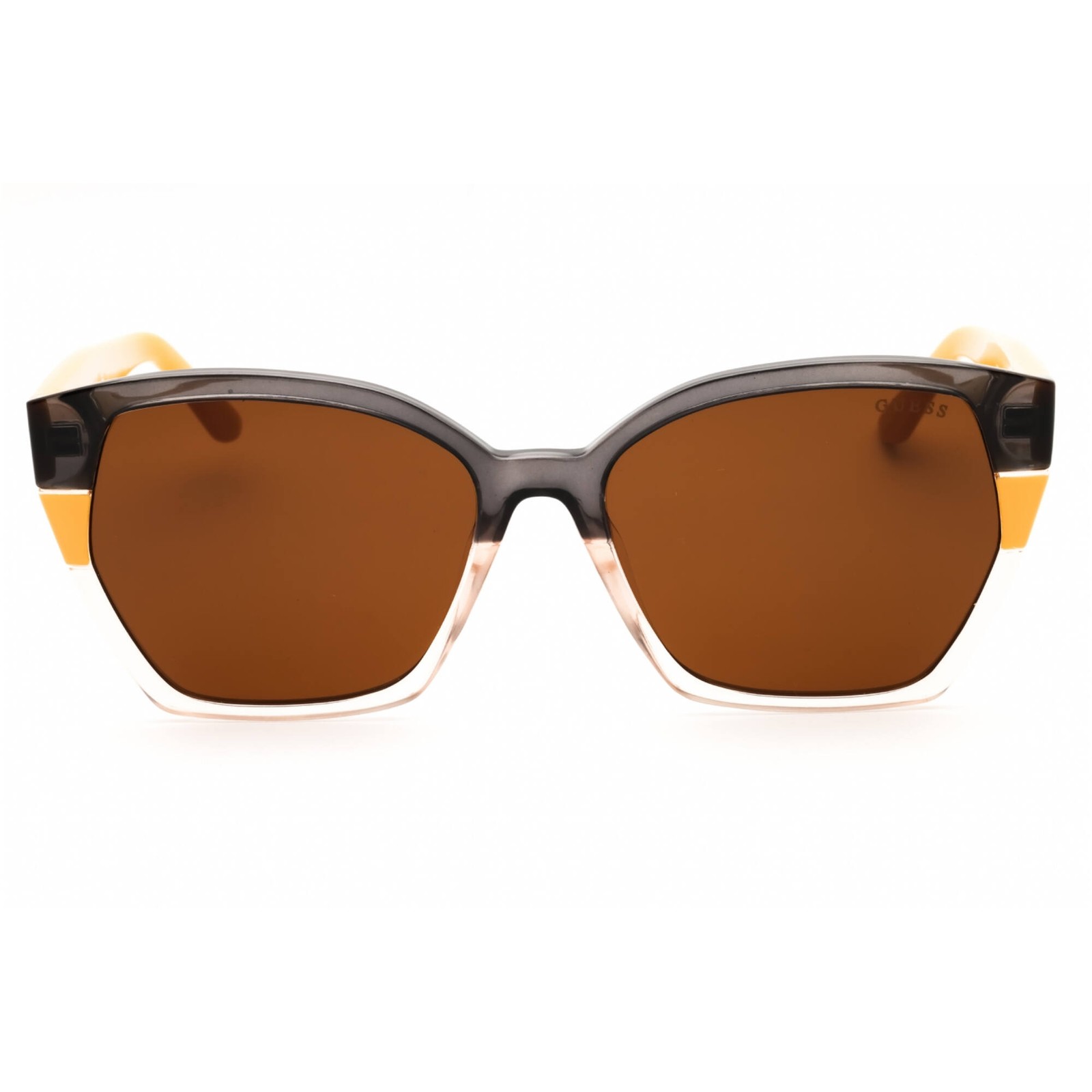 Guess Unisex Sunglasses Yellow Injected Propionate Rectangular Frame GU7912 41E