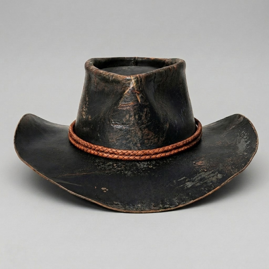New Arthur Morgan Cowboy Men Hat Handmade Real Cowhide Leather Western Replica