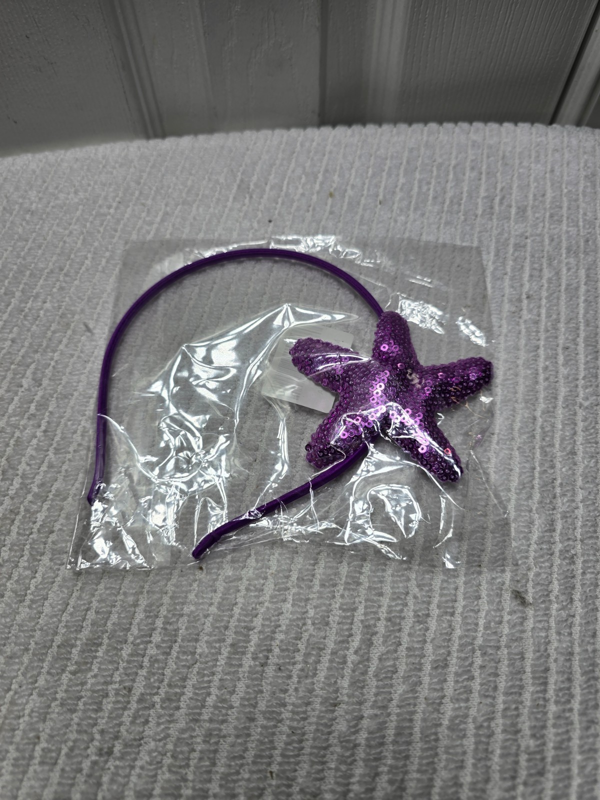 Starfish Sequins Headband Purple Sea Star Hair Band Beach Party Accessories