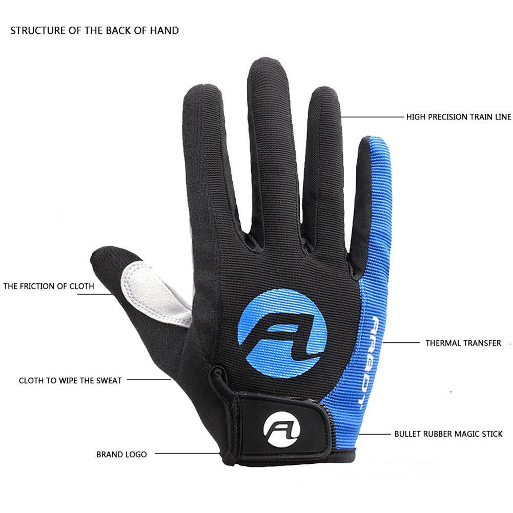 Bicycle Cycling Gloves Full Finger Anti Slip Gel Pad Motorcycle MTB Bike Gloves