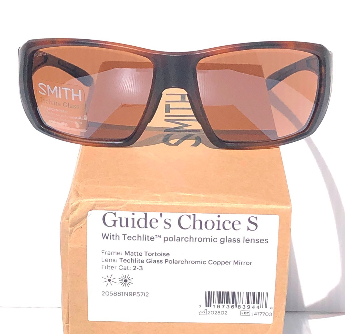 Smith Optics GUIDES CHOICE S Matte Tortoise POLARCHROMIC Copper GLASS Sunglass