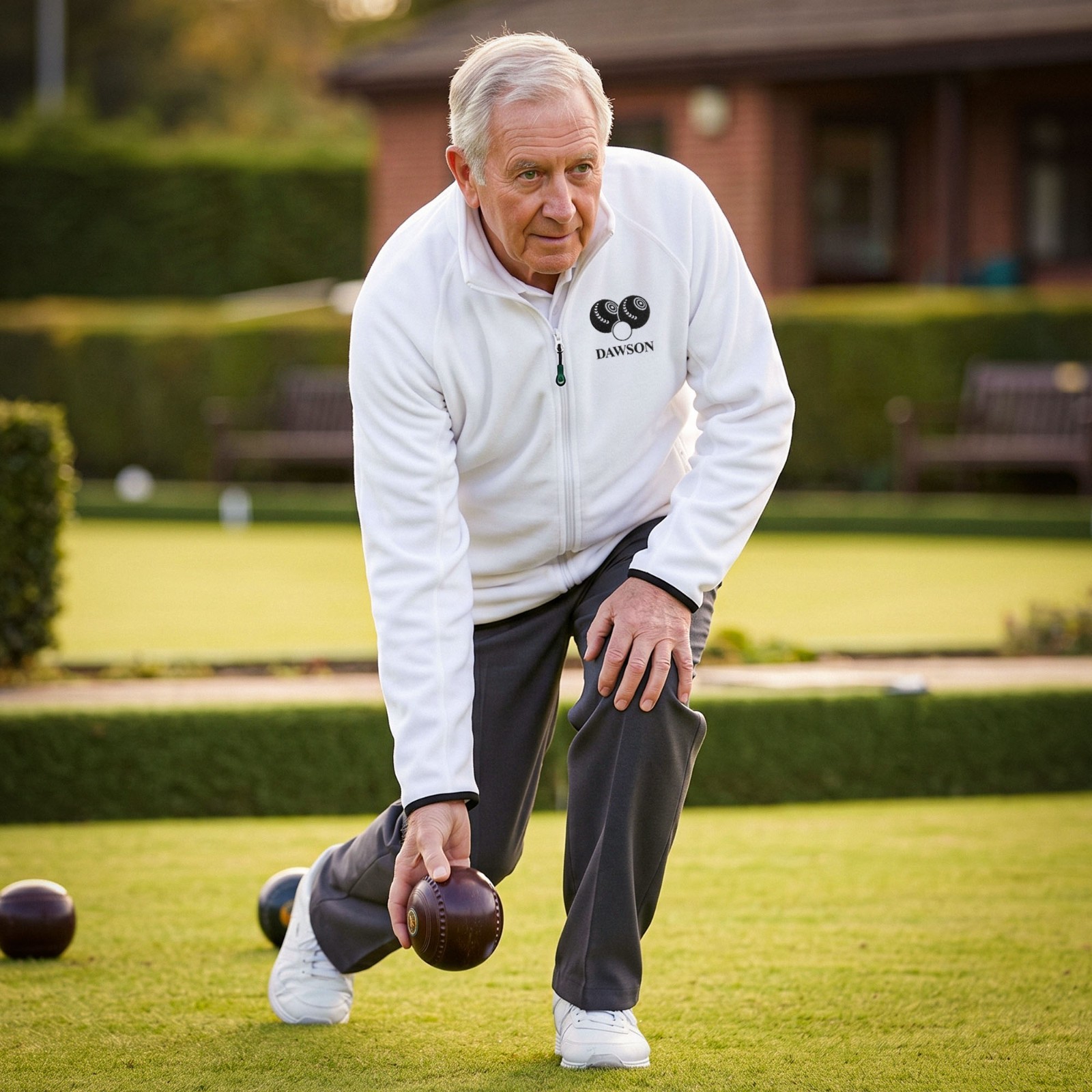 Personalised Lawn Bowls Pro Fleece – Custom Embroidered Text Sports Jacket